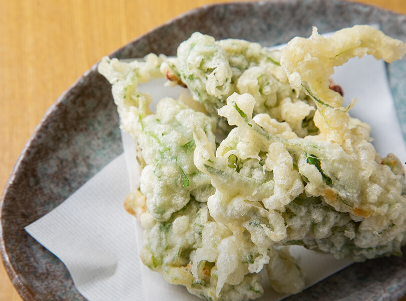 納豆と竹輪の天婦羅